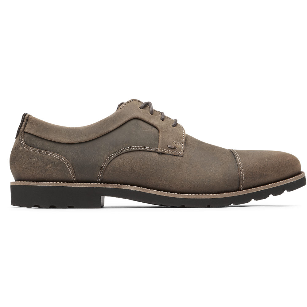 Rockport Mens Oxfords Dark Brown - Sharp & Ready 2 Cap Toe - UK 296-AIZNDF